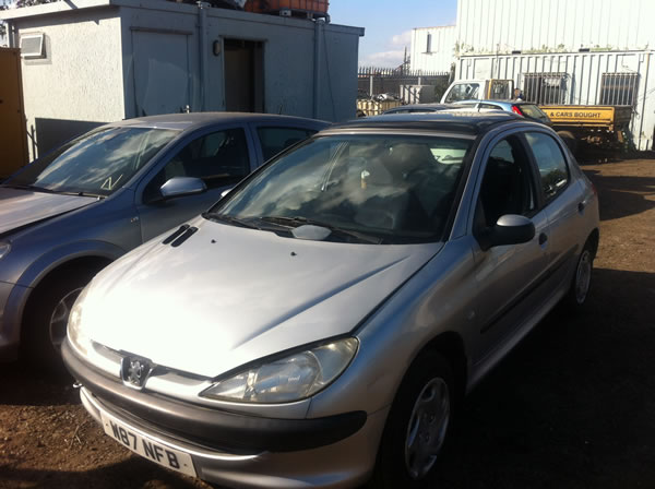 Peugot 206 Petrol Automatic Scrap Metal Car